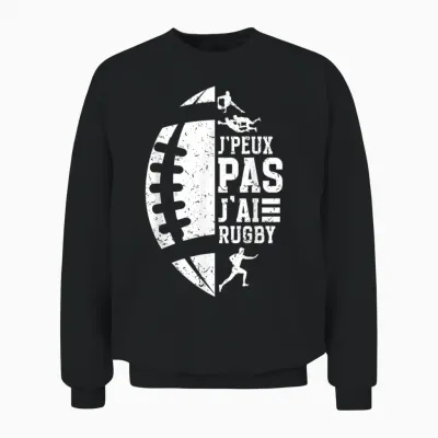 Funny Sports Rugby Player I Can't Have Rugby T-Shirt, Black, S Unisex Sweatshirt - Black