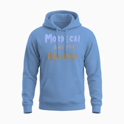 Mordecai and the Rigbys Ringer Y2k Retro Unisex Hoodie - Carolina Blue