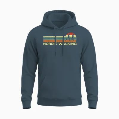 Nordic Walking Suit for Seniors, Nordic Walkers and Other Unisex Hoodie - Dark Heather