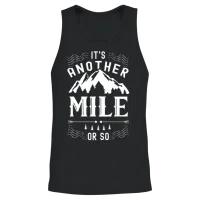 It's Another Mile or So Half Mile Humor Hiking Unisex Tank Top - Black – 2