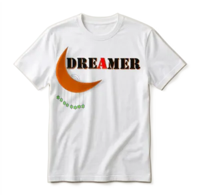 Dreamer New Men’s Fitted Poly/cotton Unisex T-Shirt - White
