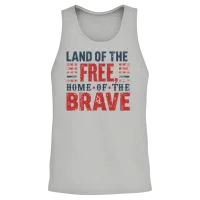 Land of the Free, Home of the Brave Unisex Tank Top - Ash – 2