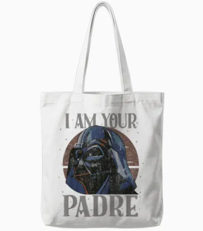 Star Wars Darth Vader I Am Your Padre Father’s Day Tote Bags - White