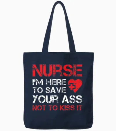 Funny Nurse Gift for Nurse Tote Bags - Navy