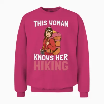 Hiking Trails Outdoor Hike Hiker Unisex Sweatshirt - Heliconia
