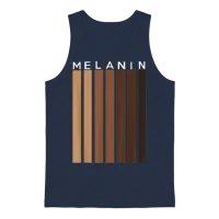 Oheneba: Melanin Shades Black Pride Gift Unisex Tank Top - Navy – 1