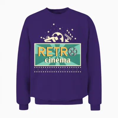 Retro Cinema Cinephile Gift Unisex Sweatshirt - Purple