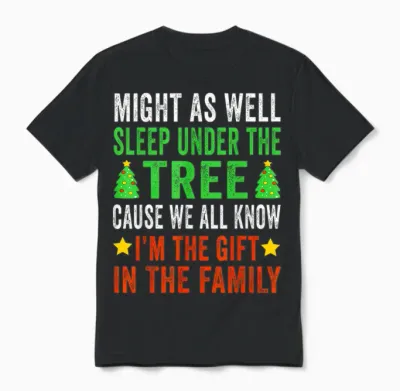 Funny Christmas Kids Christmas Pajamas Girls Boys Unisex T-Shirt - Black