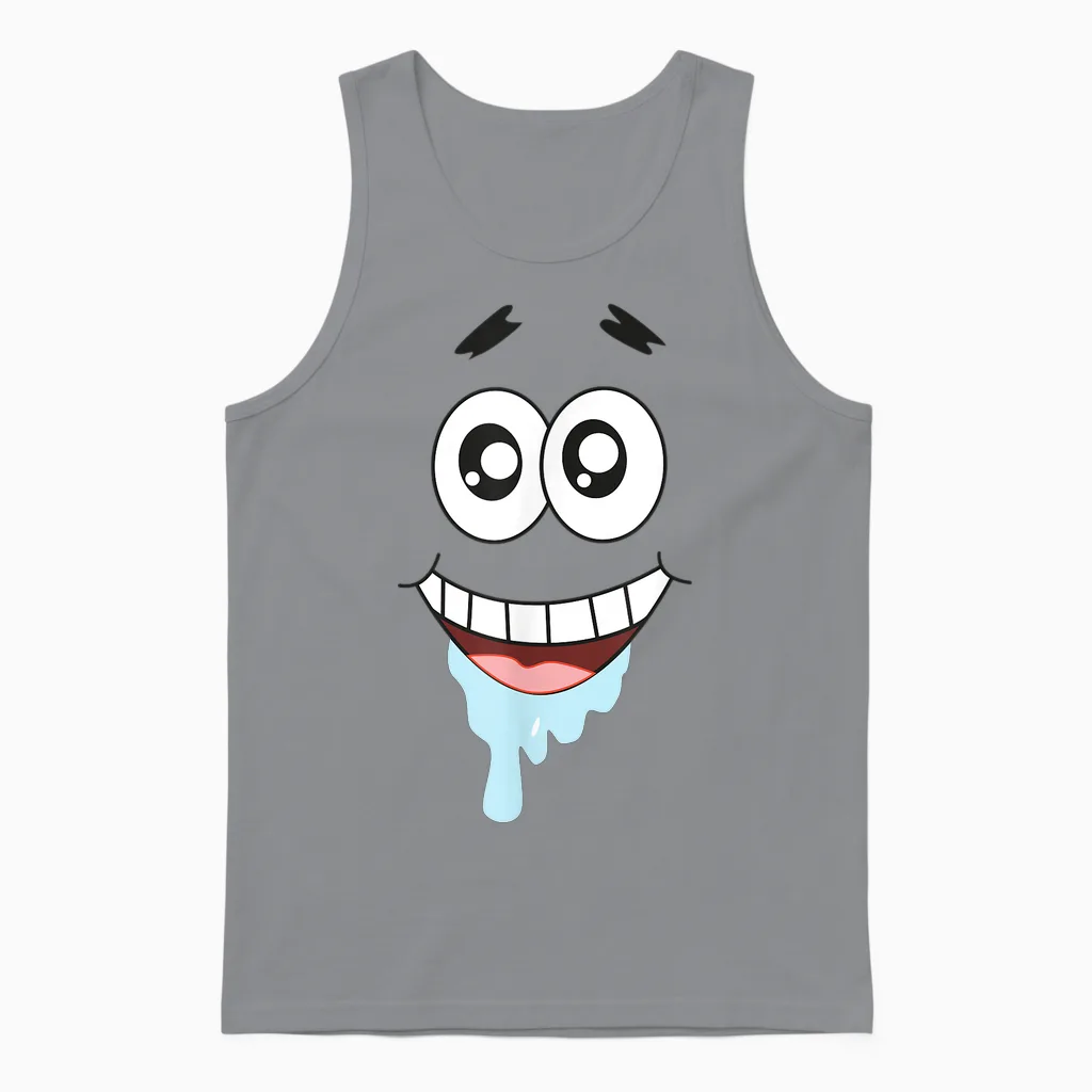 Mademark X Spongebob Squarepants - Patrick Star - Droolin' Unisex Tank Top in Sport Grey