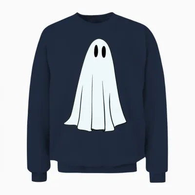 Halloween Costume Retro Ghost Unisex Sweatshirt - Navy