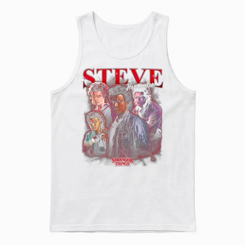 Stranger Things Steve Boyfriend Officially Licensed Unisex Tank Top in White