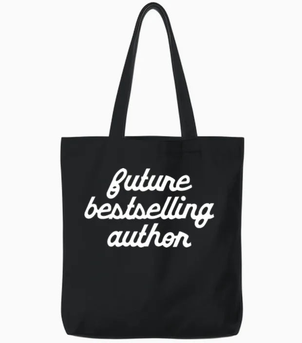 Designfuture Bestselling Author W Hippie Blue Tote Bags in Black