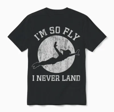 Disney Peter Pan So Fly Moon Silhouette Unisex T-Shirt - Black