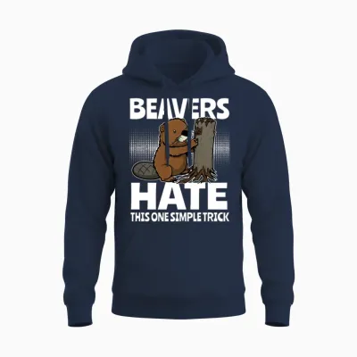 Funny Beaver Arborist Unisex Hoodie - Navy