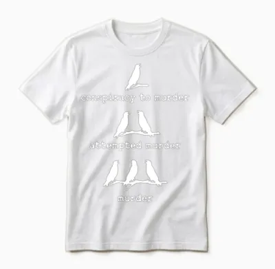 Attempted Murder Crow Unisex T-Shirt - White