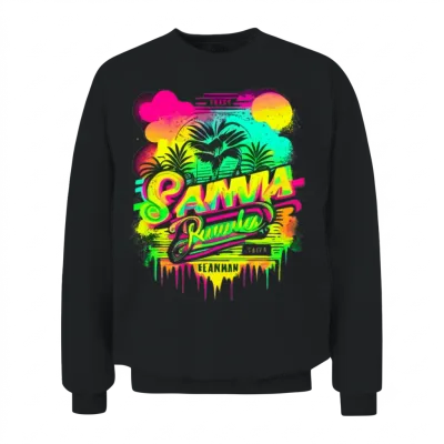 Retro Summer Unisex Sweatshirt - Black