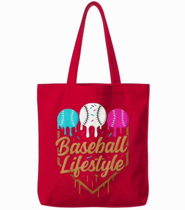 Baseball Lifestyle 101 Apparel Youth Baseball Tote Bags in Red
