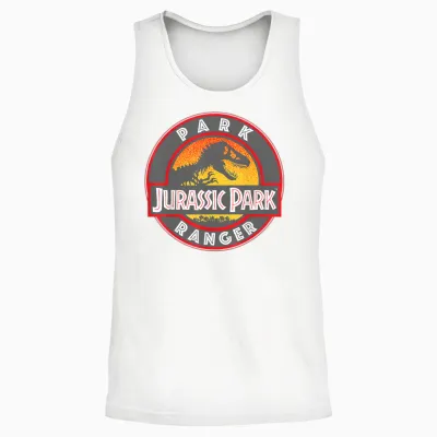 Jurassic Park Ranger Danger Symbol Mit Orangefarbenem Farbverlauf Unisex Tank Top - White