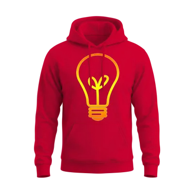 Light Bulb Unisex Hoodie - Red