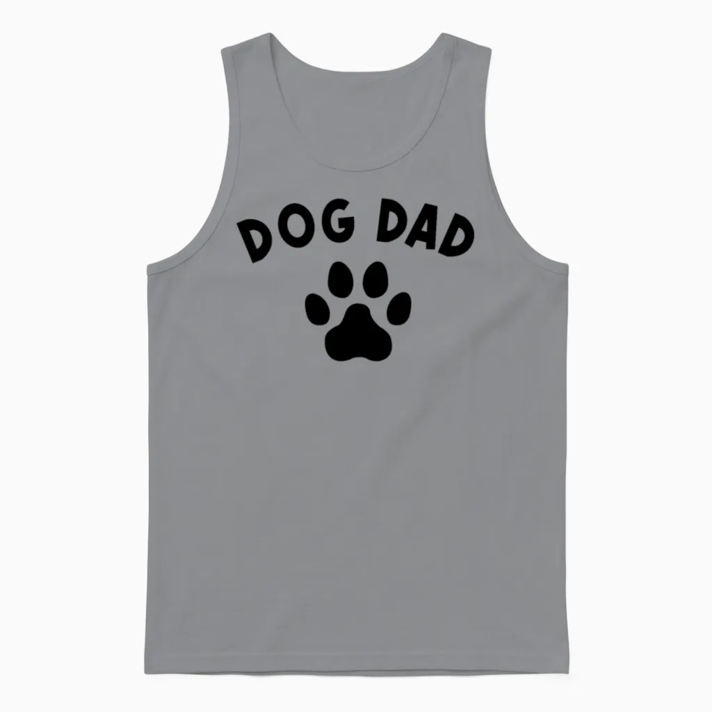 Dog Dad Unisex Tank Top in Sport Grey