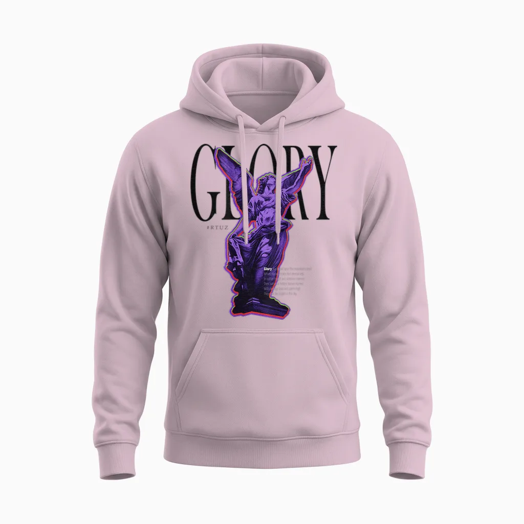 Back Print Angel Y2k Streetwear Aesthetic Women's Men's Angel Unisex Hoodie in Light Pink