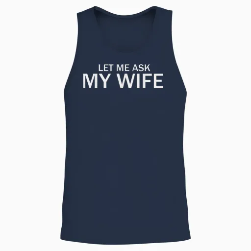 Funny Husband Unisex Tank Top - Navy