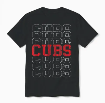Vintage Cubs Gifts for Men Women Boys Girls Unisex T-Shirt - Black
