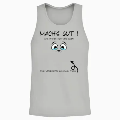 Job Change Farewell Gift Signature Colleague Farewell Unisex Tank Top - Ash
