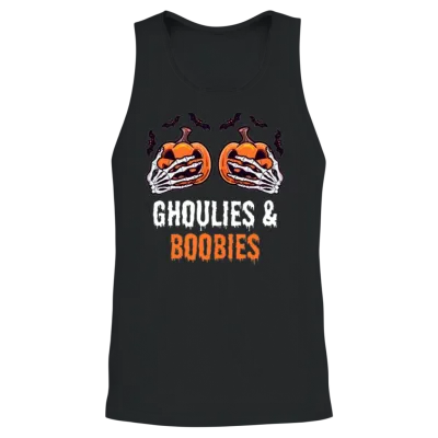 Halloween Boob Ghoulies & Boobies Unisex Tank Top - Black