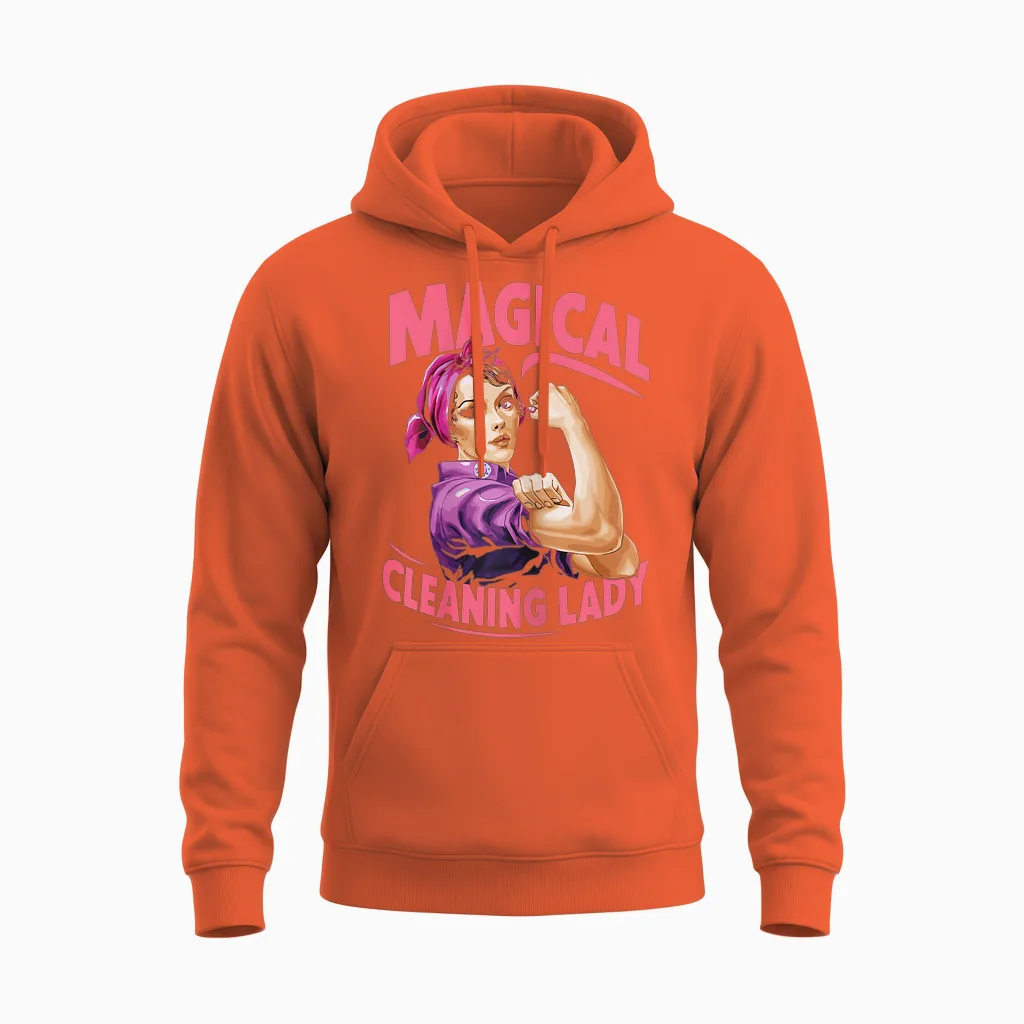 Humeur De Fée Du Ménage Magique Unisex Hoodie in Orange