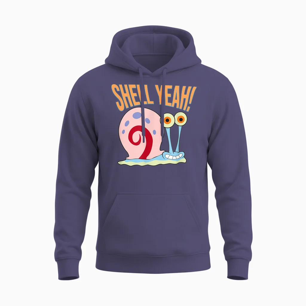 Gary the Snail - Shell Yeah! Unisex Hoodie in Heather Sport Dark Navy
