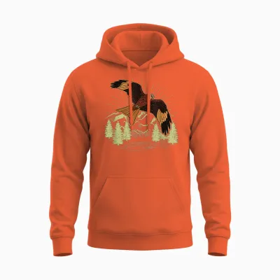 Rotmilan Greifvogel Vogel Biologe Ornithologe Vogelmotiv Unisex Hoodie - Orange