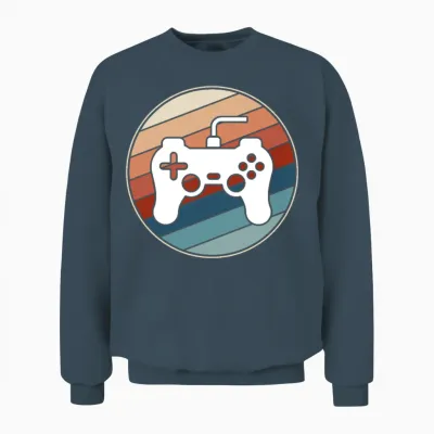 Retro Game Controller Unisex Sweatshirt - Dark Heather