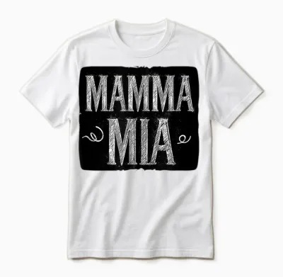 Lustiges Mamma Mia Logo Unisex T-Shirt - White