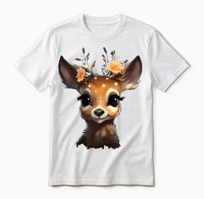 Deer Deer T-Shirt Women's Costume Shirt Dirndl Shirt Costume T-Shirt, Black Unisex T-Shirt - White