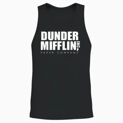 The Office Dunder Mifflin Official Short Sleeve Unisex Tank Top - Black