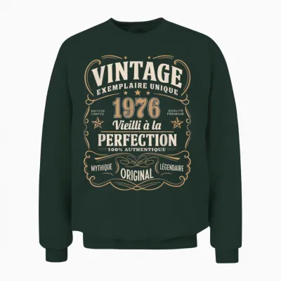 49 Years Man 1976 Birthday T Shirt 49 Years Man 1976 T-Shirt, Black, S Unisex Sweatshirt - Forest