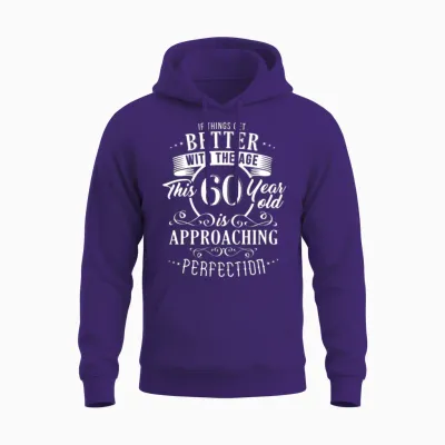 Funny 60th Birthday Design Unisex Hoodie - Purple