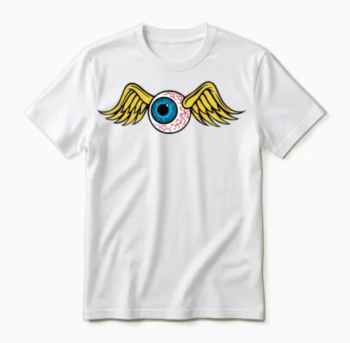 Flying Eyeball Unisex T-Shirt in White