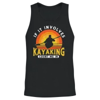 Kayaking Kayaker Canoeing Outdoor Water Kayak Unisex Tank Top - Black – 2