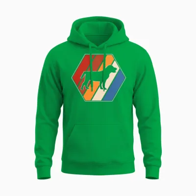 Dog Retro Unisex Hoodie - Irish Green
