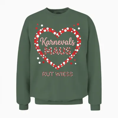 Carnival Mouse Heart Rut Wess Cologne Women's Fancy Dress Unisex Sweatshirt - Military Green