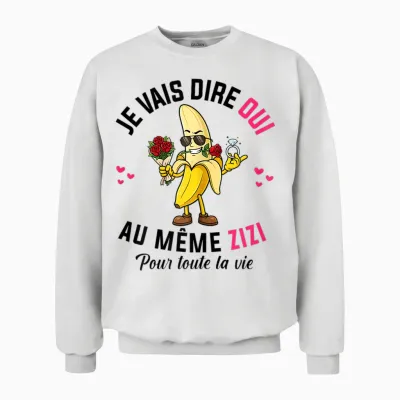 Evjf Same Zizi T-Shirt for the Whole Life Bride Unisex Sweatshirt - White