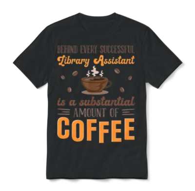 Funny Library Assistant Unisex T-Shirt - Black