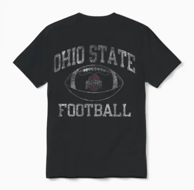 Ohio State Buckeyes Football Intensity Black Unisex T-Shirt - Black