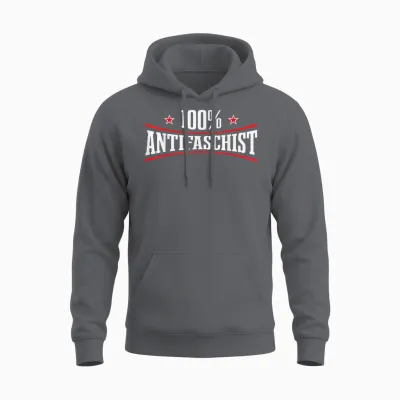 Anti-Racism Human Right Punk T-Shirt, Black Unisex Hoodie - Charcoal