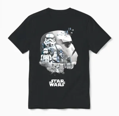 Kids Star Wars Stormtrooper Montage Unisex T-Shirt - Black