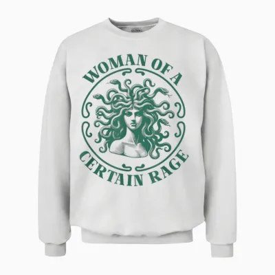 Die Frau Einer Gewissen Wut Medusa Unisex Sweatshirt - White