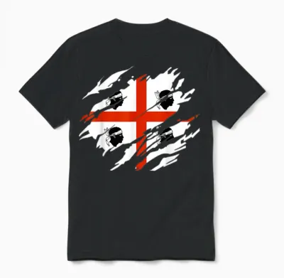 Sardinien Flagge Unisex T-Shirt - Black