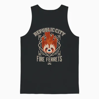 The Legend of Korra Republic City Fire Ferrets Unisex Tank Top - Black